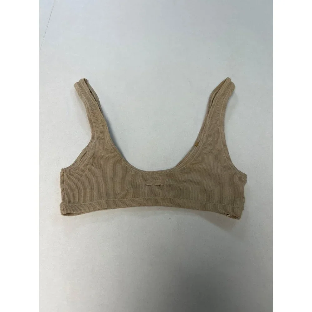 SKIMS Cotton Rib Bralette Latte Size Medium NWT - Picture 6 of 9